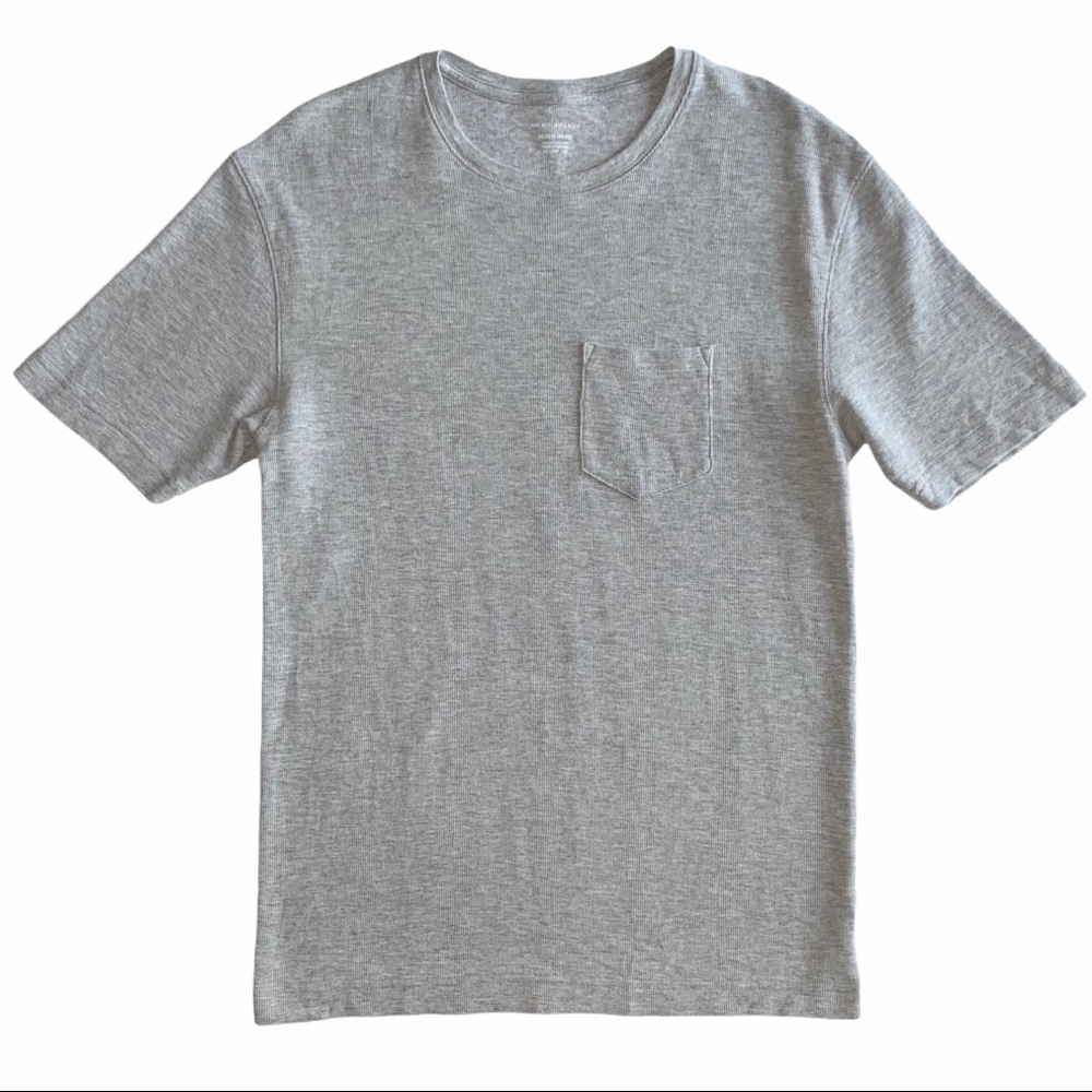 3/$30 No Boundaries Waffle Rib Knit Tee Pocket T-Shirt Top Gray Extra Small XS